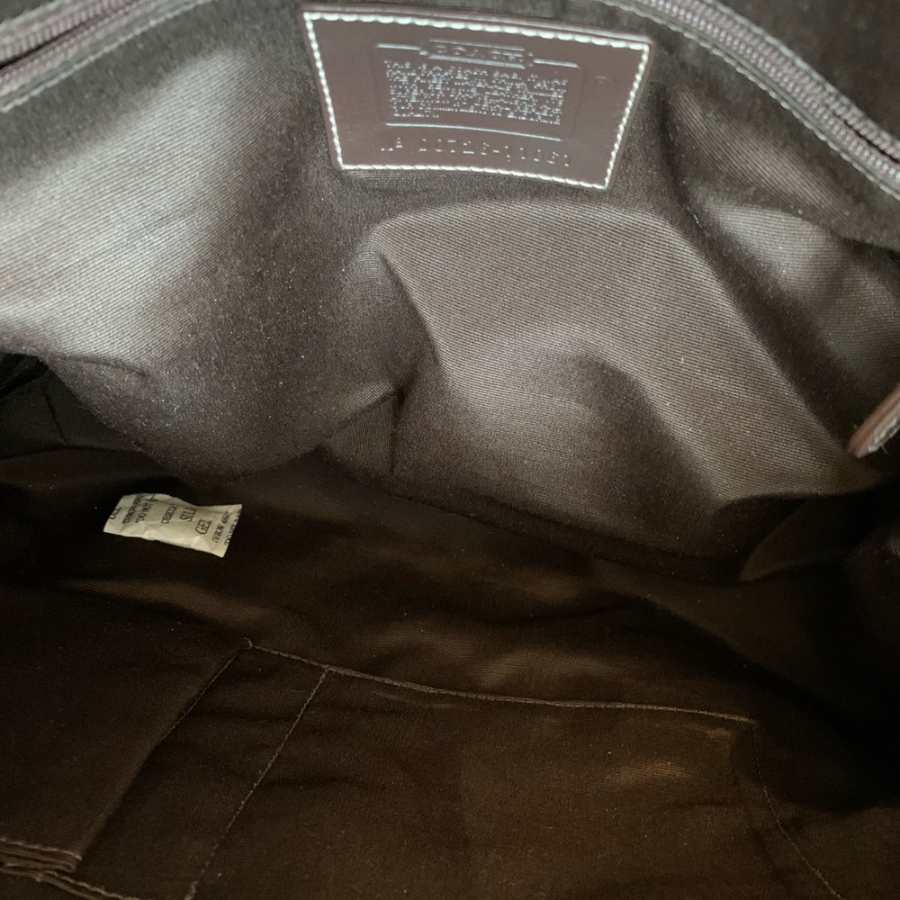EUC Coach Classic Canvas + Leather Satchel Handbag - Picture 3 of 10